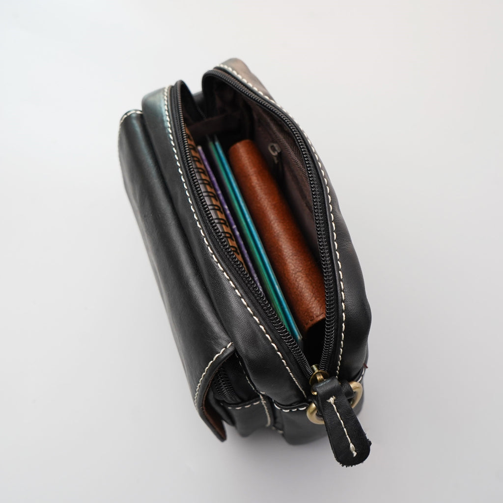 กระเป๋าสะพายข้างหนังแท้ รุ่น B-BK-1263-2