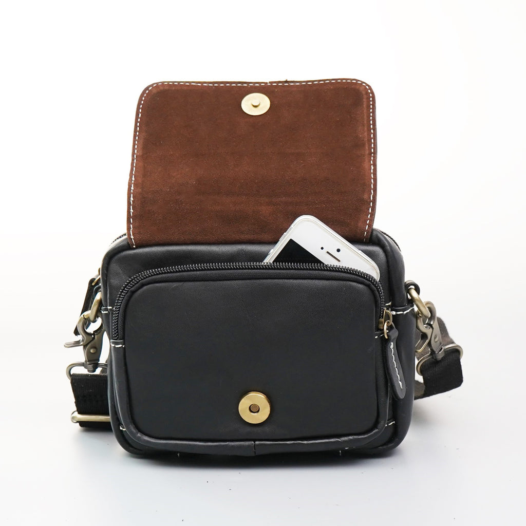 กระเป๋าสะพายข้างหนังแท้ รุ่น B-BK-1263-2