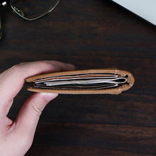 โหลดรูปภาพลงในเครื่องมือใช้ดูของ Gallery Minimalist Slim Wallet for Men Money Clip | Genuine Top Grain Nubuck Leather | RFID Blocking | High Capacity with 12 Card slots
