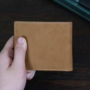 Mens Wallet Bifold | Genuine Top Grain Nubuck Leather | RFID Blocking | High Capacity with 8 Card slots