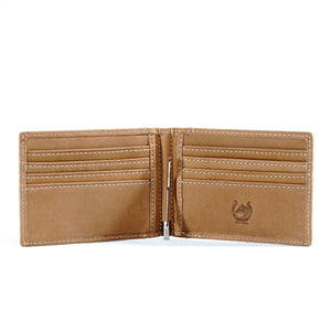 Minimalist Slim Wallet for Men Money Clip | Genuine Top Grain Nubuck Leather | RFID Blocking | High Capacity with 12 Card slots