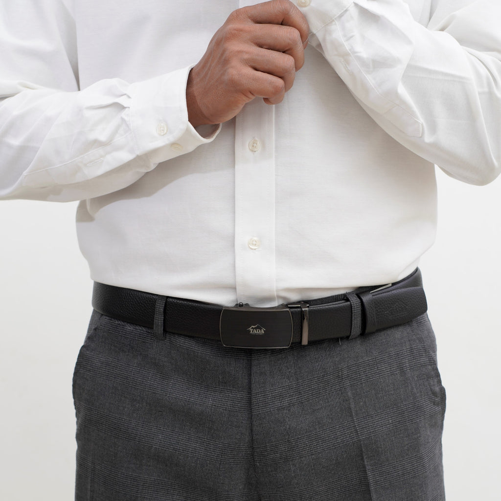 เข็มขัดหนังแท้ รุ่น BE-ACL-774-2 แบบหัว auto lock