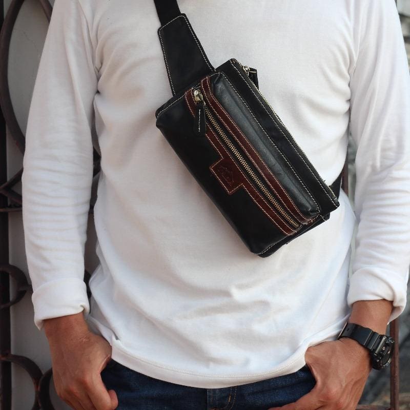 กระเป๋าหนังคาดอกผู้ชาย